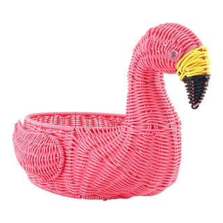 Wicker Basket - Flamingo - Boutique Bella BellaBasket