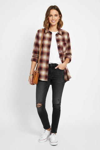 Wild About Fall Leopard Pumpkin Flannel - Boutique Bella BellaTop