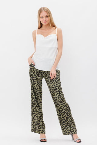 Wild About Olive Satin Pants - Boutique Bella BellaPants