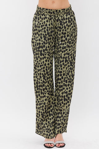 Wild About Olive Satin Pants - Boutique Bella BellaPants