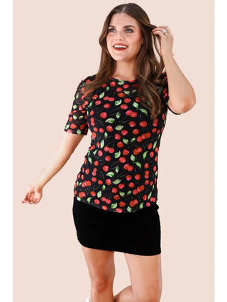 Wild Cherry Mesh Top - Boutique Bella BellaTops