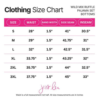 Wild Mix Ruffle Pajama Set *Pre-Order* - Boutique Bella BellaPajamas
