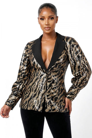 Wildly Dressed Sequin Blazer - Boutique Bella BellaBlazer
