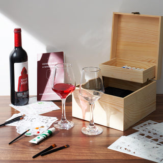Wine Glass Painting Gift Set Do It Yourself Creative Glassware Paint Kit For Wine Nights Comes With - Boutique Bella Bella