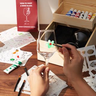 Wine Glass Painting Gift Set Do It Yourself Creative Glassware Paint Kit For Wine Nights Comes With - Boutique Bella Bella