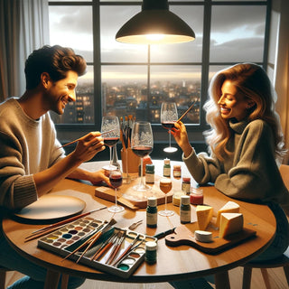 Wine Glass Painting Gift Set Do It Yourself Creative Glassware Paint Kit For Wine Nights Comes With - Boutique Bella Bella