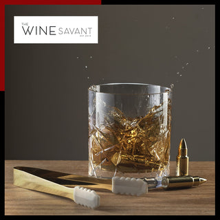 Bullet Whiskey Stones Gold Premium Barware Gift Elegant Drinkware Collection