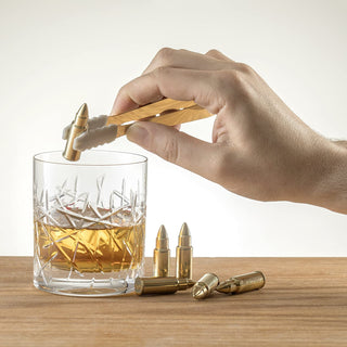 Bullet Whiskey Stones Gold Premium Barware Gift Elegant Drinkware Collection