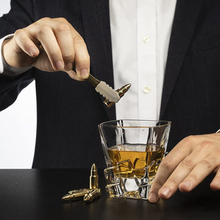 Bullet Whiskey Stones Gold Premium Barware Gift Elegant Drinkware Collection