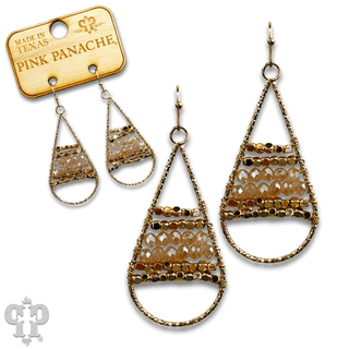 Wire wrapped beads teardrop earring, last call - Boutique Bella BellaEarrings