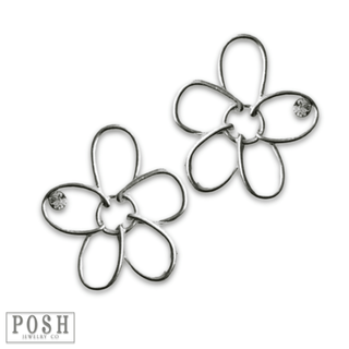 Wire wrapped flower post earring - LC - Boutique Bella BellaEarrings