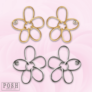 Wire wrapped flower post earring - LC - Boutique Bella BellaEarrings