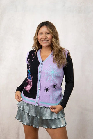 Witchy Elements Halloween Sweater Vest - Boutique Bella BellaCardigan vest