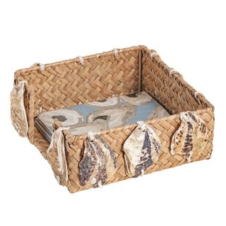 Woven Oyster Shell Napkin Caddy Set - Boutique Bella Bellanapkin holder