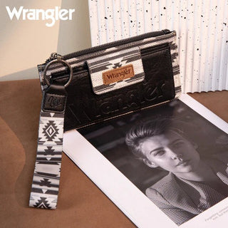 Wrangler Aztec Print Bi - Fold Wallet Wristlet - Boutique Bella BellaWallet