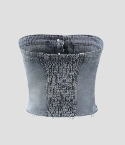 Wrapped Denim Corset Top Vest - Boutique Bella BellaTops