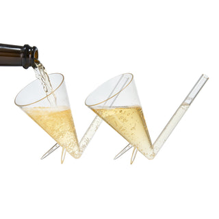 Champagne Shooter Champagne Flutes Glasses Unbreakable Acrylic With Stand Bridesmaid Proposal Box St