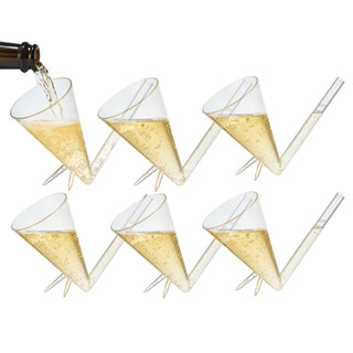 Champagne Shooter Champagne Flutes Glasses Unbreakable Acrylic With Stand Bridesmaid Proposal Box St