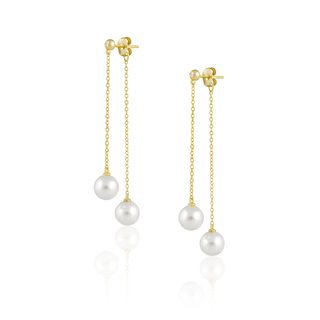 Xana Double Pearl Dangle - Boutique Bella BellaEarring