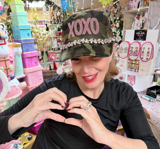 XOXO Camo Trucker Hat with Chain - Boutique Bella BellaTrucker Hat