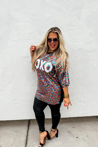 XOXO Sequins Top - Boutique Bella BellaTops