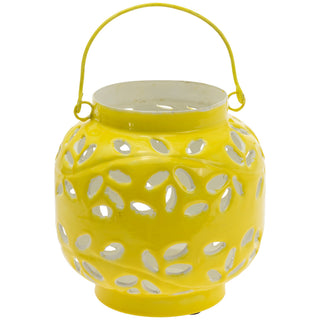 Yellow Metal Outdoor Lantern Medium - Boutique Bella BellaLantern