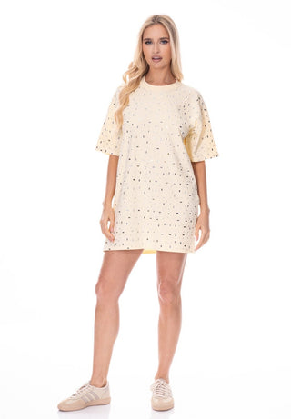 Yellow Twinkle Tee Dress - Boutique Bella BellaDress