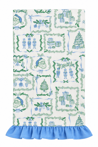 Yuletide Vignettes Pattern Tea Towel - Boutique Bella BellaChristmas Tea Towel