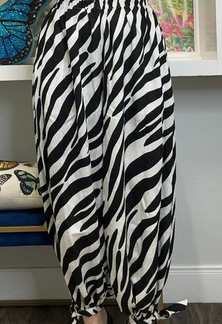Zebra Print Balloon Pants - Boutique Bella Bellapants