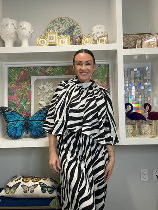 Zebra Print Flow Crop - Boutique Bella BellaTops