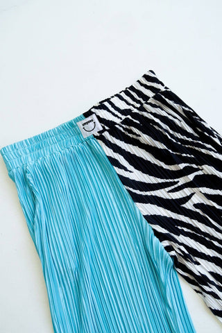 Zebra Split Plissé Pants - Boutique Bella BellaPants