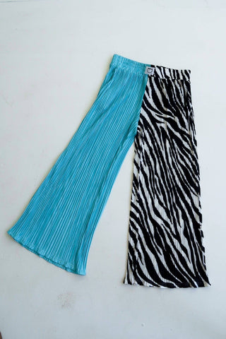 Zebra Split Plissé Pants - Boutique Bella BellaPants