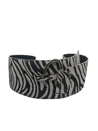 Zebra Suede Belt with Hook Buckle - Boutique Bella BellaBelt