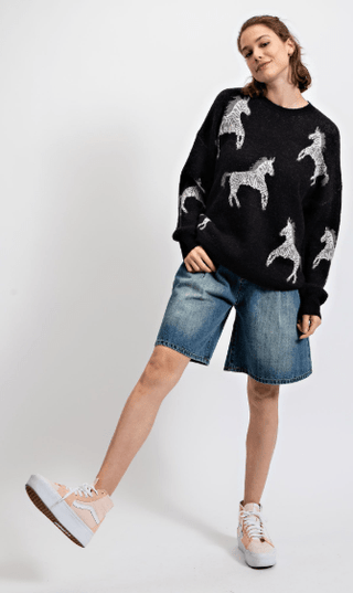 Zebra Zen Sweater - Boutique Bella BellaSweater