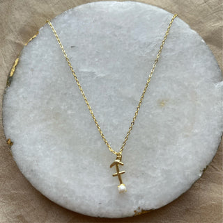 Zodiac Pearl Necklace - Boutique Bella BellaNecklace