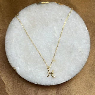 Zodiac Pearl Necklace - Boutique Bella BellaNecklace