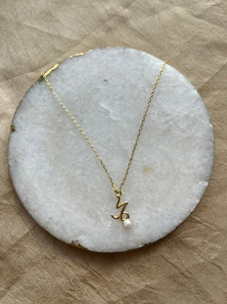 Zodiac Pearl Necklace - Boutique Bella BellaNecklace
