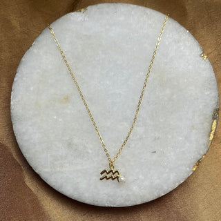 Zodiac Pearl Necklace - Boutique Bella BellaNecklace