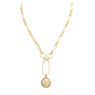 Zoe Lion Medallion Lariat